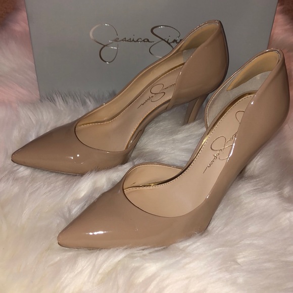 Jessica Simpson Nude Leather Heels - Picture 2 of 4